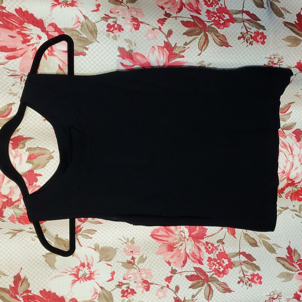 Dressbarn Classic Rayon Black Tank Top Small